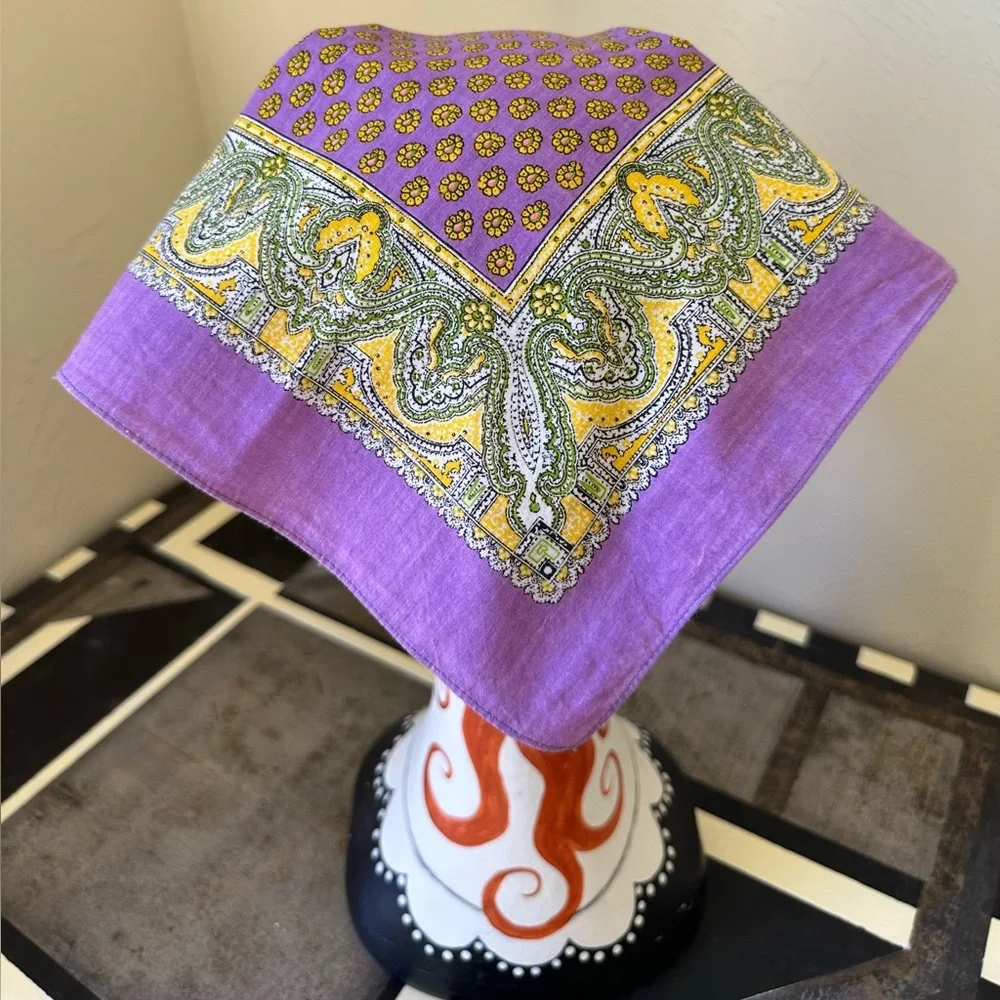 Set of 5 Cotton Bandanas | Boho Festival Hair Scarves | Paisley Wrap Set
